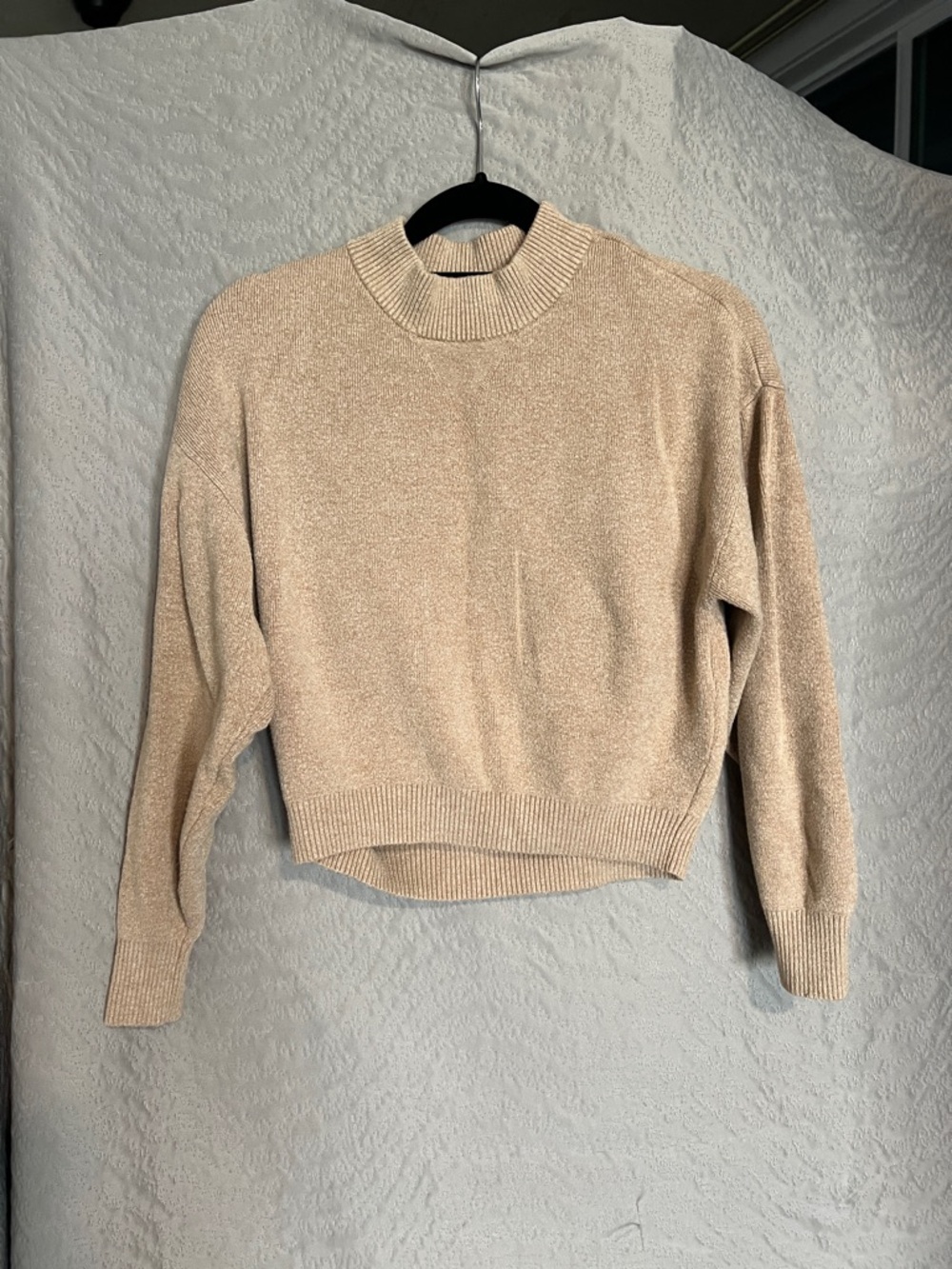 Abercrombie & Fitch Neutral Beige Mock Neck Women’s Sweater XS